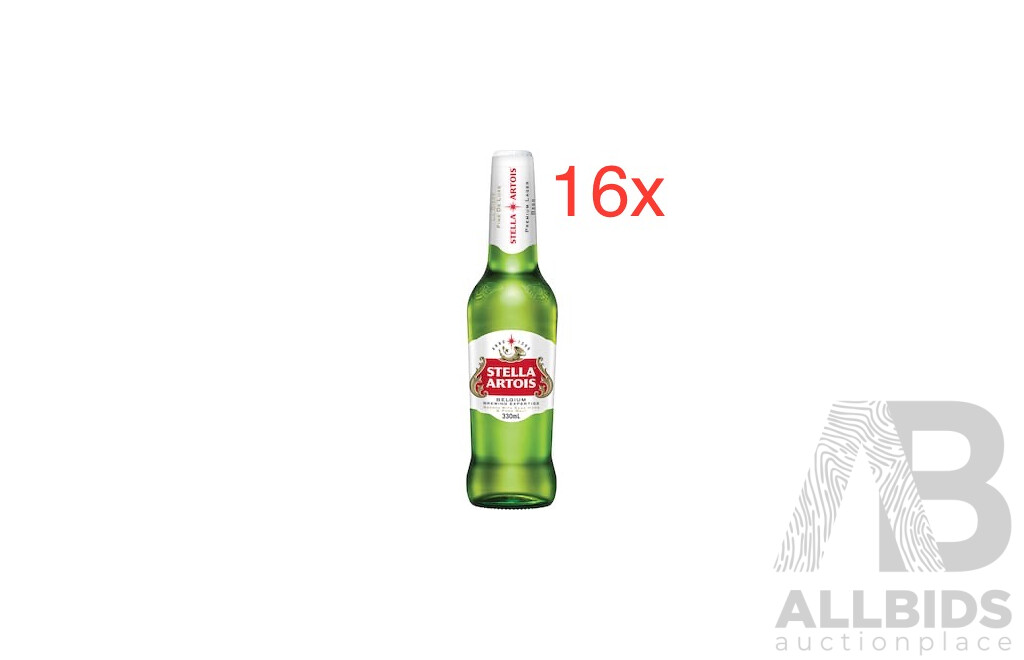 STELLA Artois Premium Lager Beer - Lot of 16