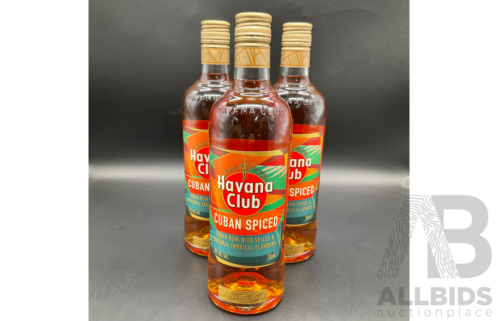 HAVANA CLUB Spiced Rum 700ml - Lot of 3