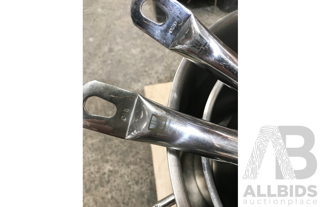 Bulk Lot of Assorted Stainess Steel Cook Pots
