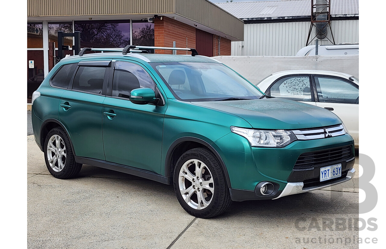 4/2014 Mitsubishi Outlander LS (4x4) ZJ MY14.5 4d Wagon Green 2.3L