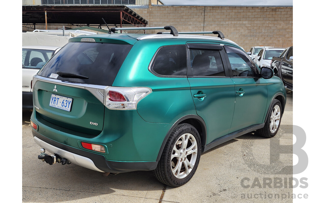 4/2014 Mitsubishi Outlander LS (4x4) ZJ MY14.5 4d Wagon Green 2.3L