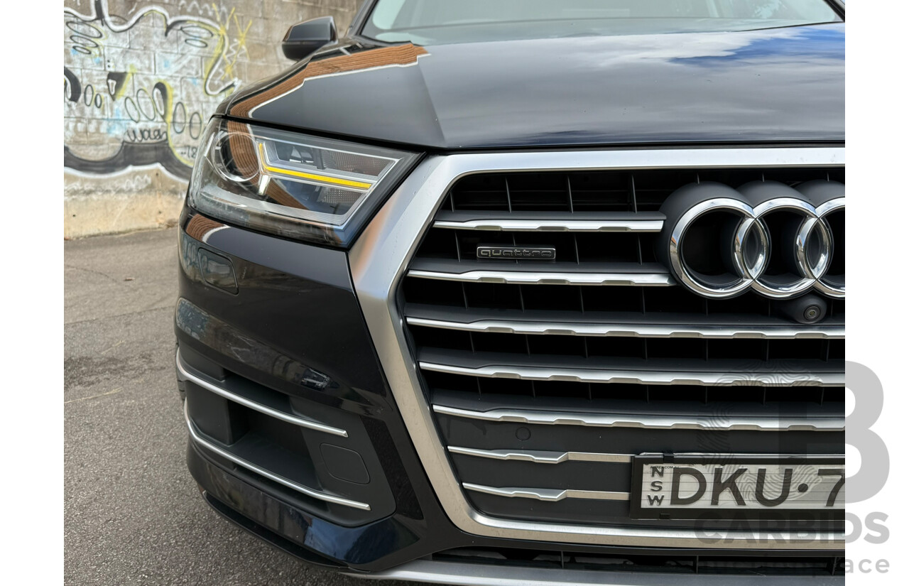 01/2017 Audi Q7 3.0 TDI Quattro 200kW (AWD) 4M MY17 4D Wagon Ink Blue Metallic Turbo Diesel 3.0L - 7 Seater