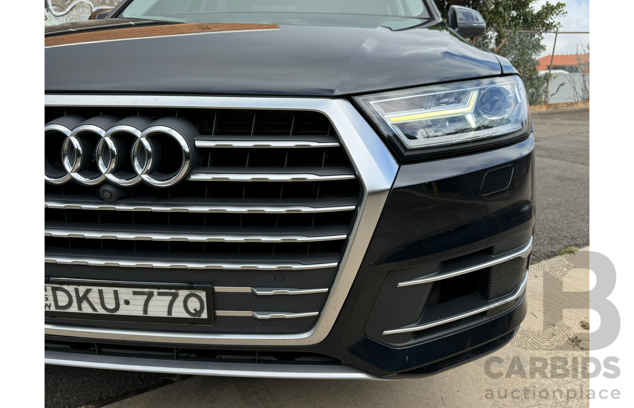 01/2017 Audi Q7 3.0 TDI Quattro 200kW (AWD) 4M MY17 4D Wagon Ink Blue Metallic Turbo Diesel 3.0L - 7 Seater