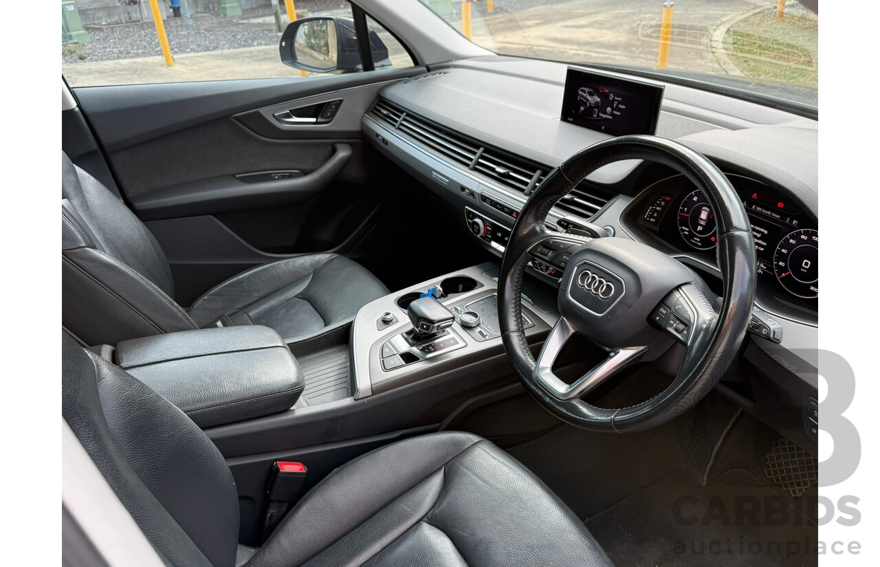 01/2017 Audi Q7 3.0 TDI Quattro 200kW (AWD) 4M MY17 4D Wagon Ink Blue Metallic Turbo Diesel 3.0L - 7 Seater