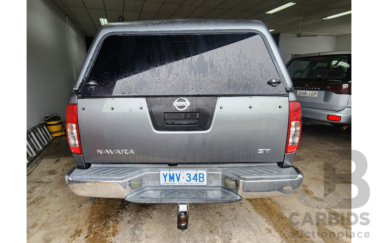 2/2011 Nissan Navara ST (4x4) D40 Dual Cab P/Up Grey 2.5L