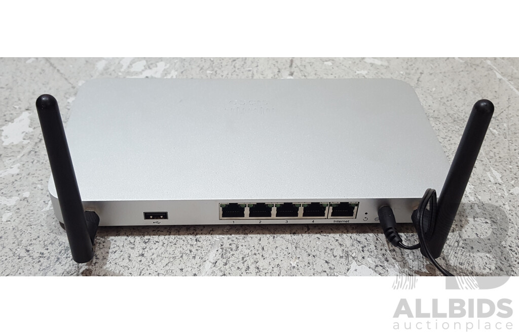 Cisco Meraki MX64W Cloud-Managed Enterprise Security Appliance w/ Power Supply