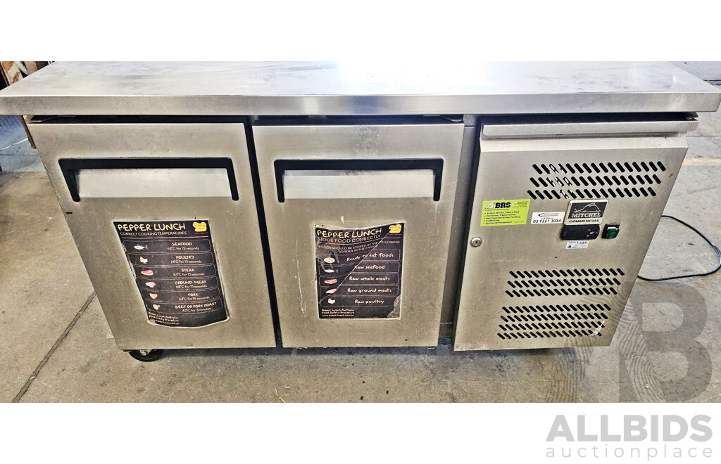 Mitchel UB320-R 2 Door Under Bench Fridge