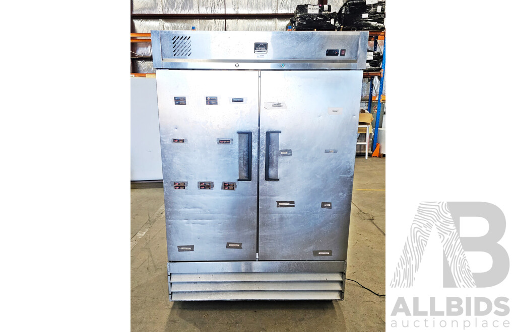 Mitchel R1170FDGN Stainless Steel Two Door Refrigerator
