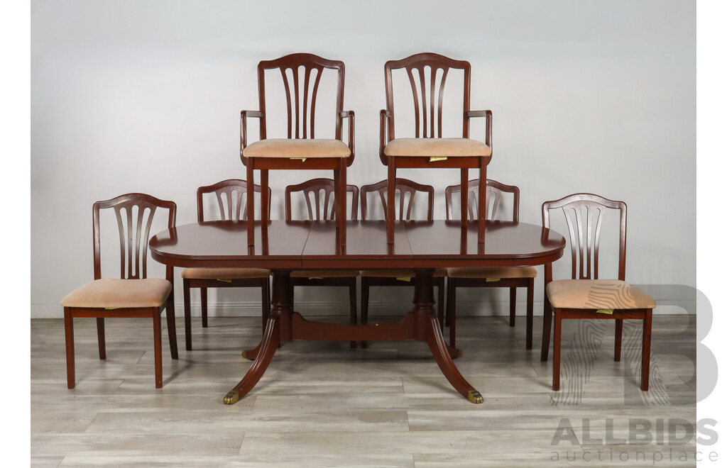 Modern Parker Nine Piece Regency Style Dining Suite