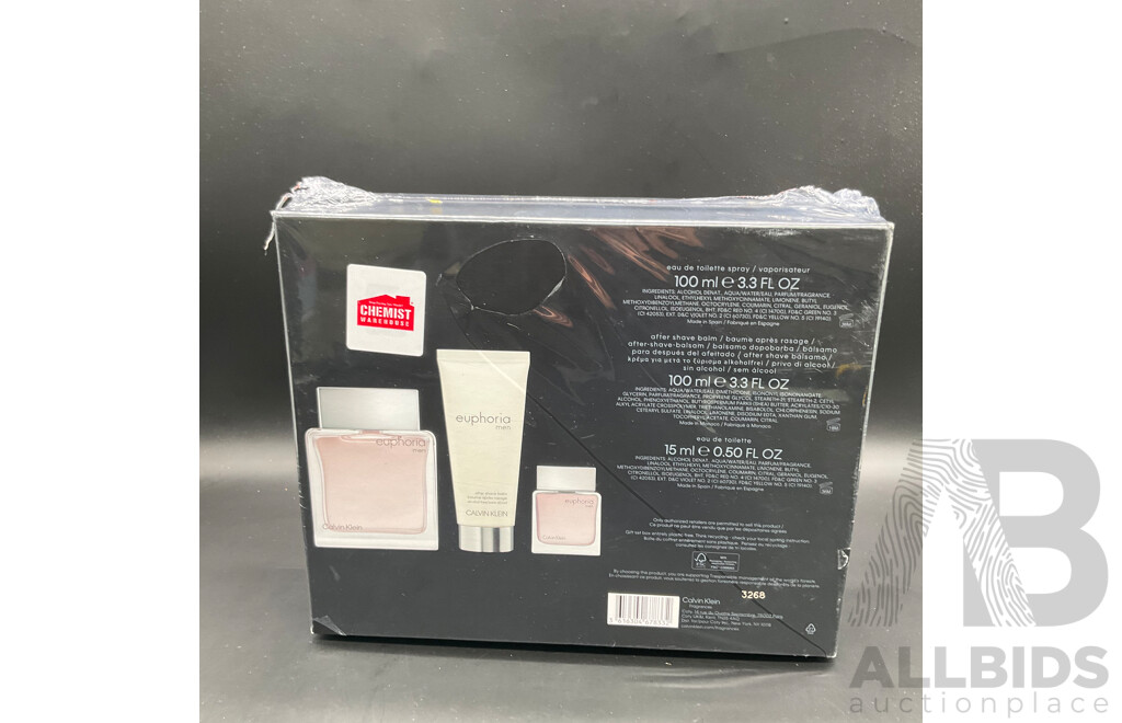 CALVIN KLEIN Euphoria Men Eau De Toilette 3-piece Gift Set