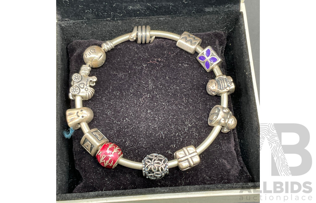 PANDORA Steling Silver Charm Bracelet
