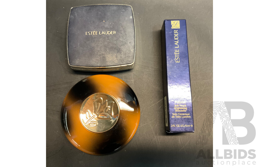 Estée Lauder Double Wear Stay-in-Place Matte Powder Foundation & Soft Touch Brightening Skincealer 8N & Lancome C.E. Skin Transforming Bronzer 04 Medium