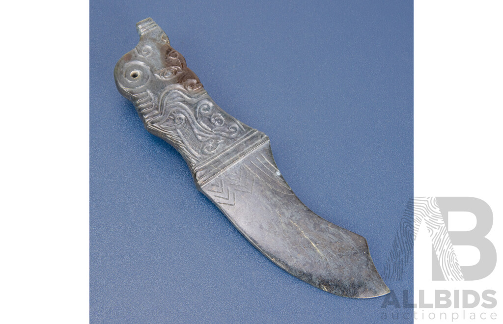 Antique Chinese Carved Nephrite Dagger