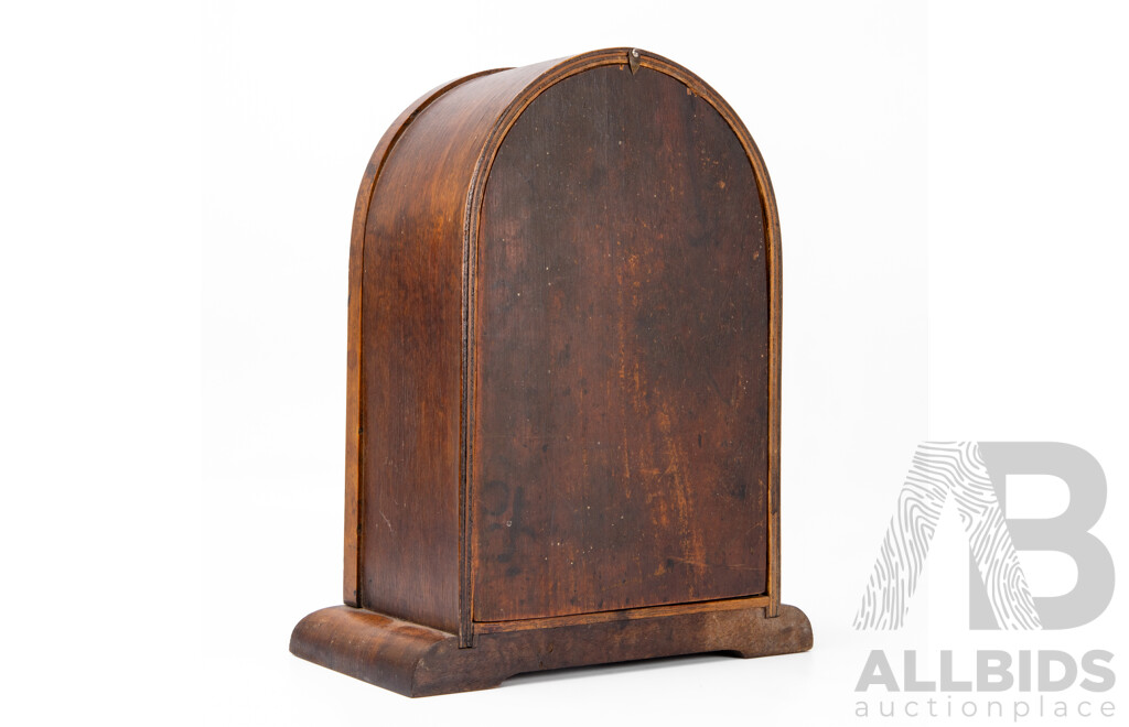 Vintage Ansonia Tomb Stone Timber Cased Mantle Clock
