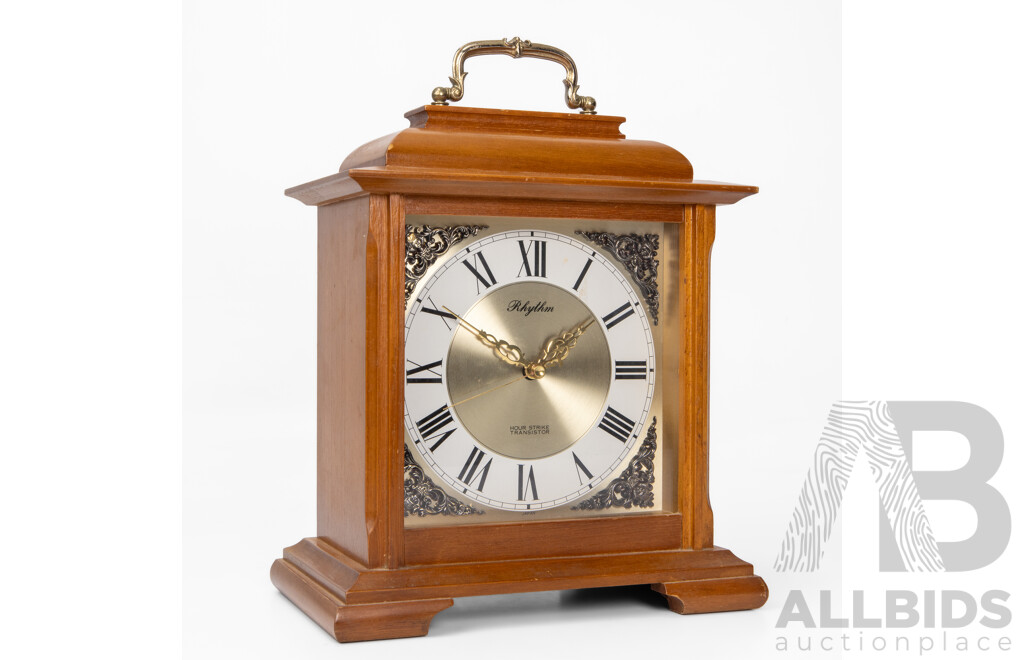 Vintage Timber Cased Rhythm Mantle Clock