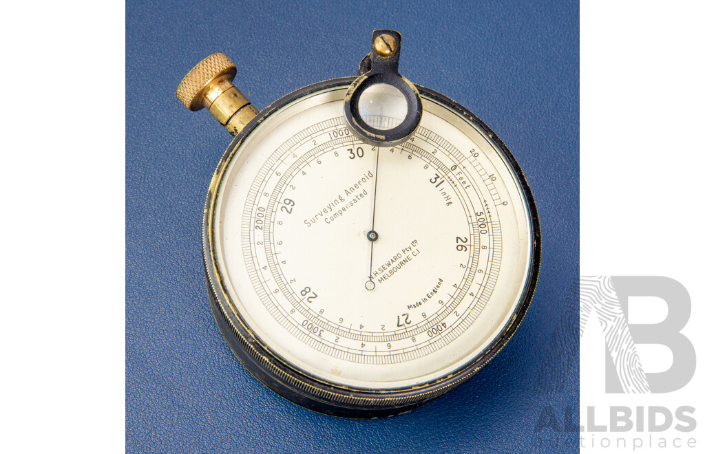 Antique Surveying Aneroid Barometer by N.H.Seward Pty Ltd