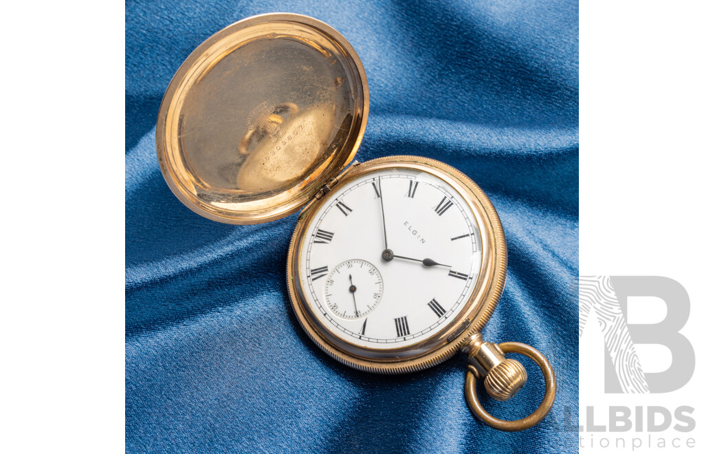 Vintage Elgin Gold Filled Pocket Watch - 8303807