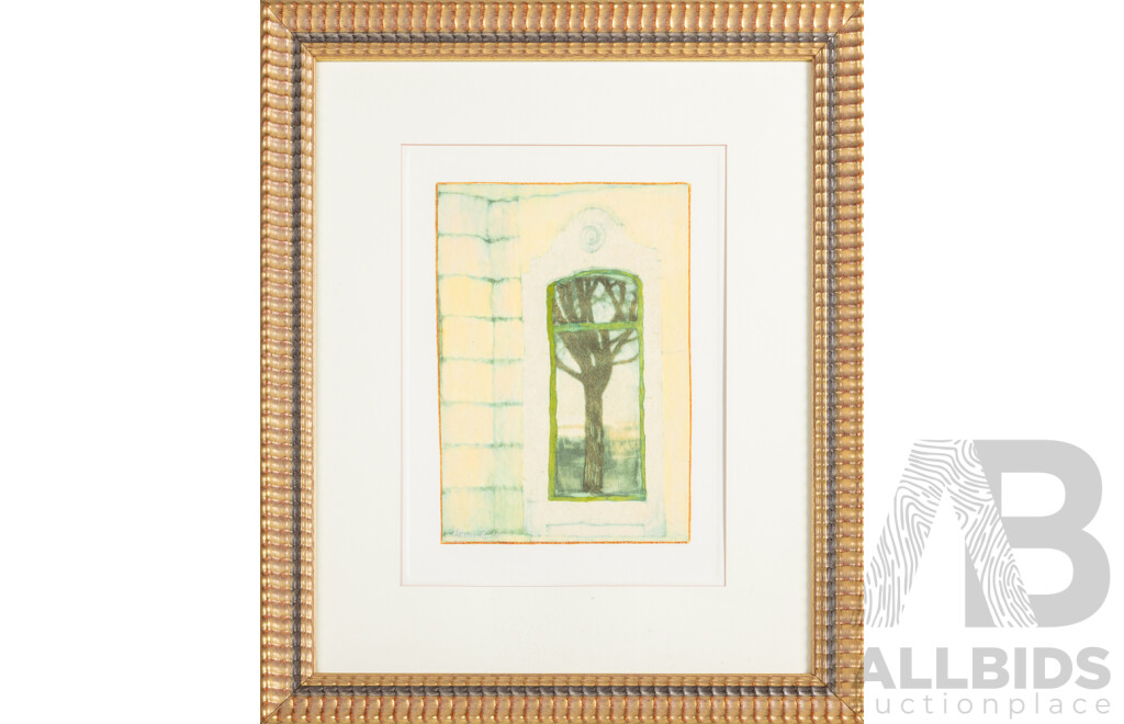 Signed Indistinctly, (20th Century), Reflection (2001), Mixed Media Original Watercolour, 54H x 45W cm (frame)