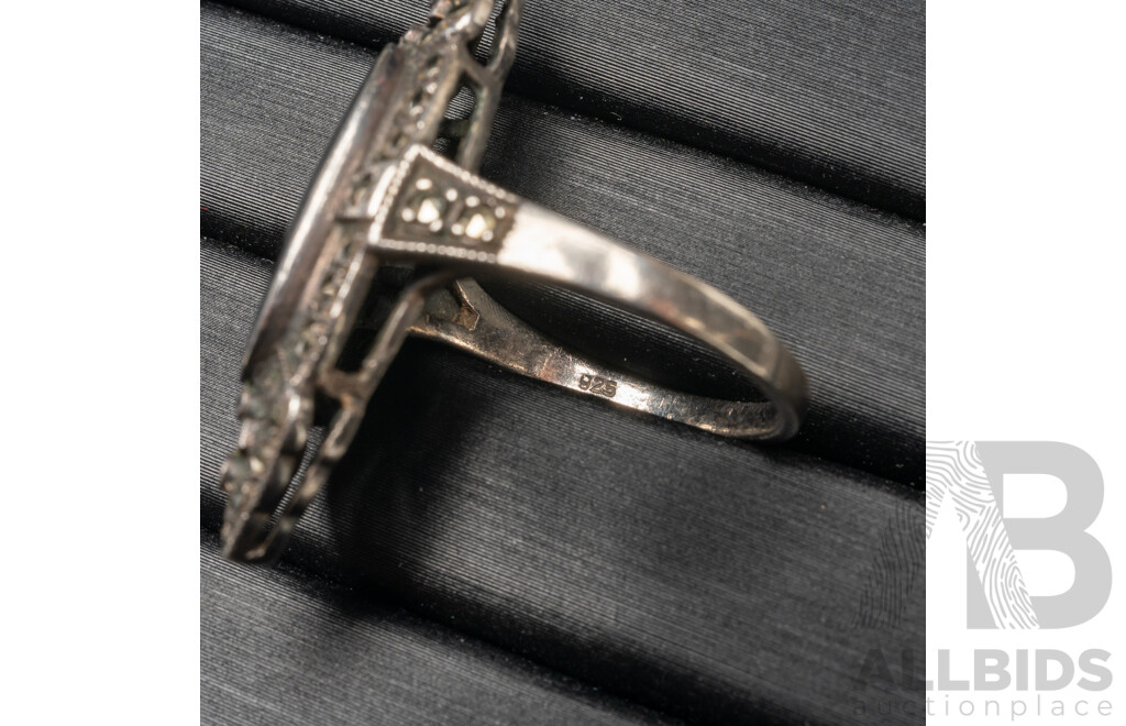 Collection of Sterling Silver & Silver Tone Rings - Lot of 4