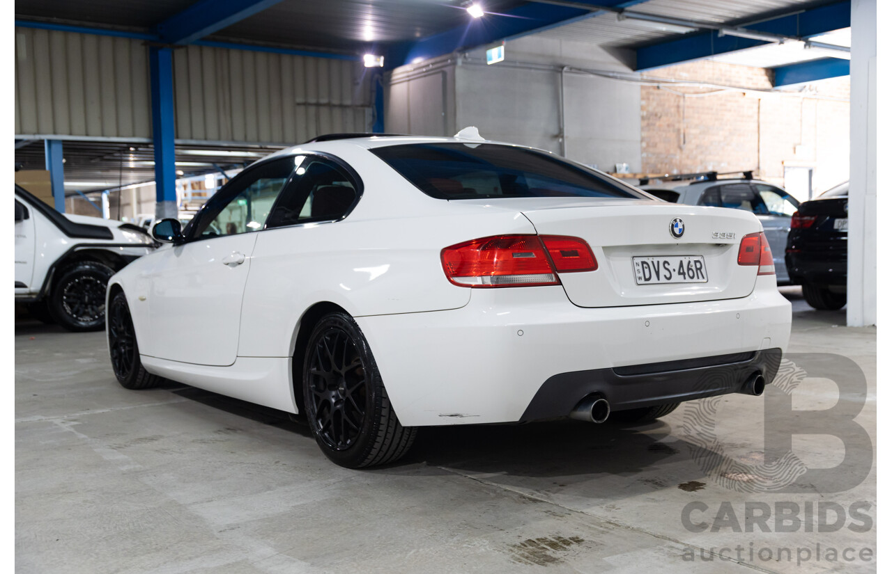 1/2008 Bmw 335i (RWD) E92 2d Coupe White Twin Turbo Inline 6 3.0L