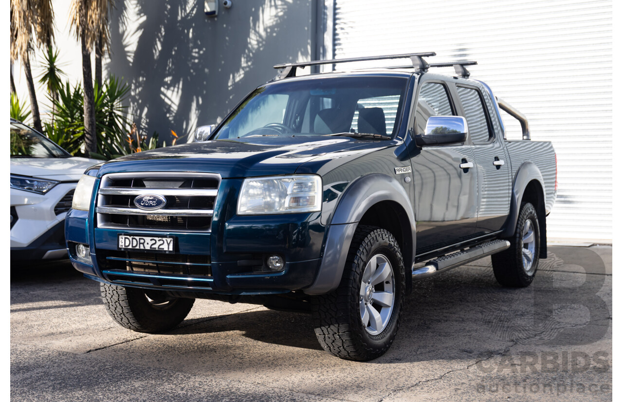 1/2007 Ford Ranger XLT (4x4) PJ Dual Cab P/Up Viridian Green Turbo Diesel 3.0L