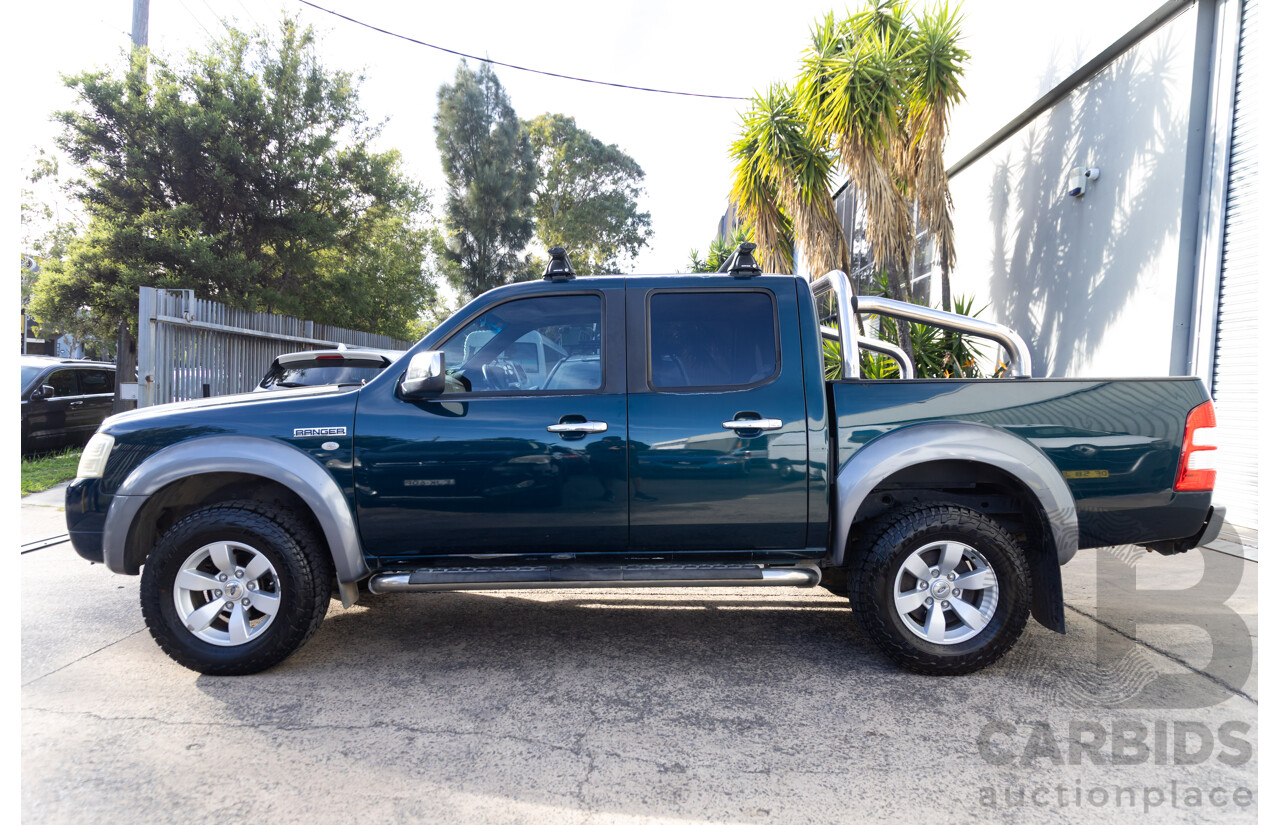 1/2007 Ford Ranger XLT (4x4) PJ Dual Cab P/Up Viridian Green Turbo Diesel 3.0L