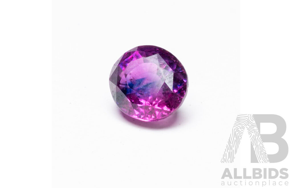 1.42ct Oval Cut Natural Purplish Pink Sapphire with Gem Report