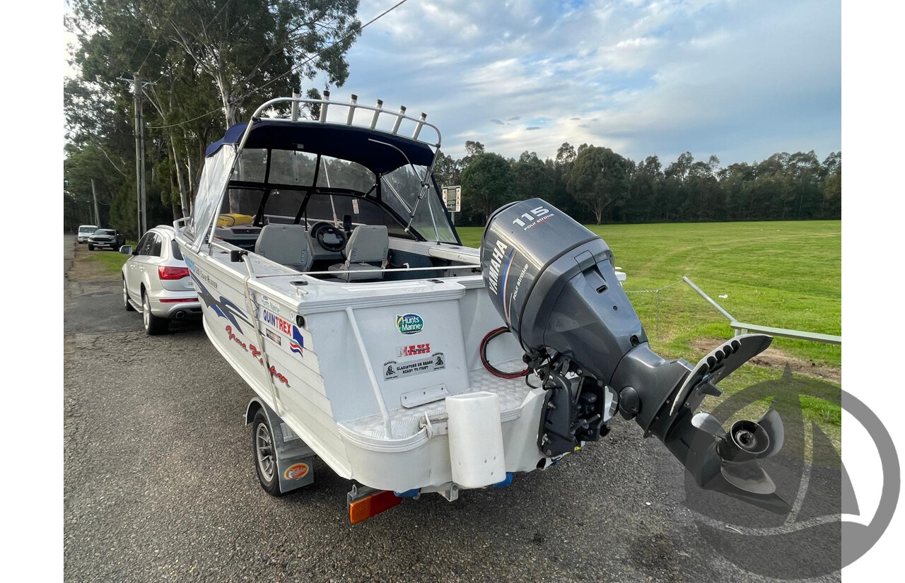 NO RESERVE - 2003 Quintrex 530 Coast Runner, 115HP 4 Stroke Yamaha, 340Hrs