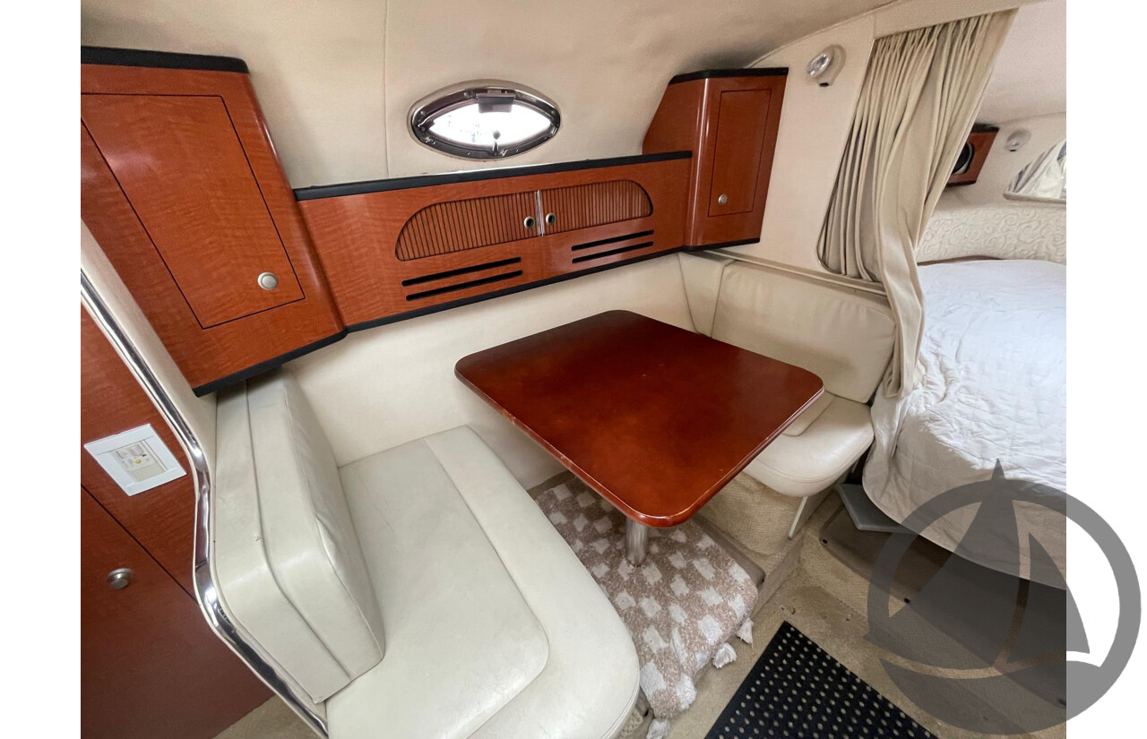 NO RESERVE - 2005 Searay 315 Sundancer, Twin 5.0L V8 MPi Mercruisers, 365hrs
