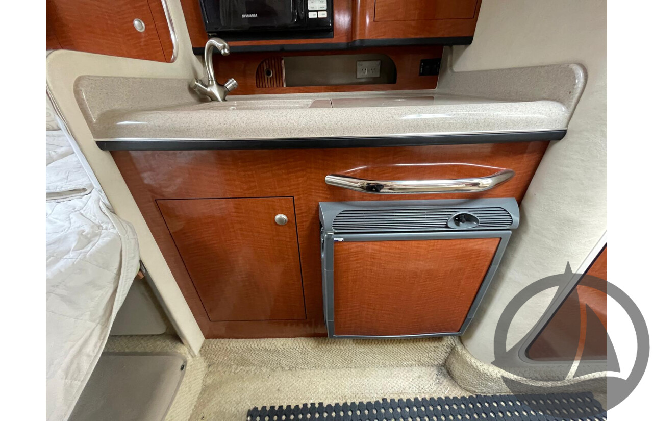 NO RESERVE - 2005 Searay 315 Sundancer, Twin 5.0L V8 MPi Mercruisers, 365hrs