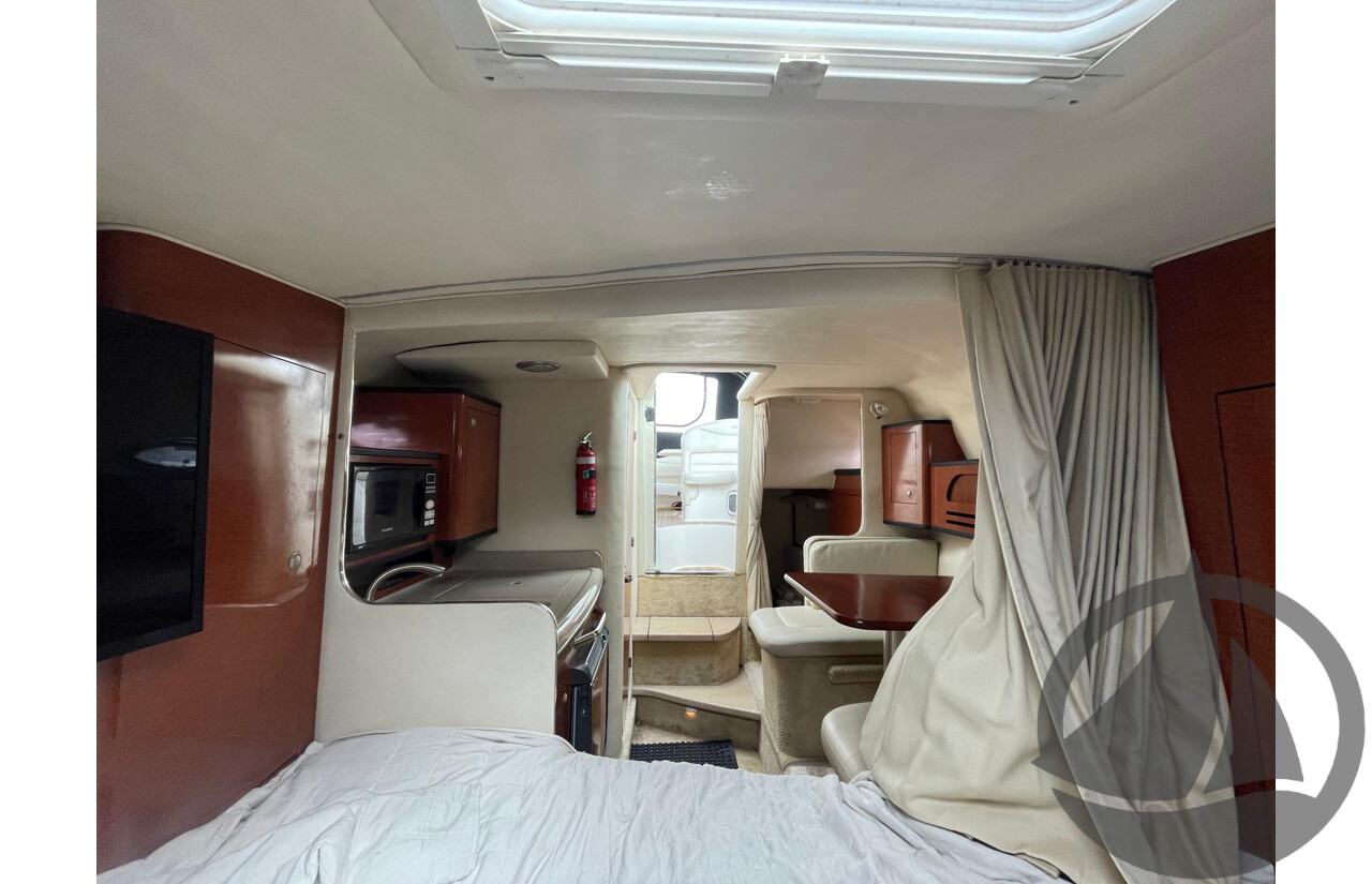 NO RESERVE - 2005 Searay 315 Sundancer, Twin 5.0L V8 MPi Mercruisers, 365hrs