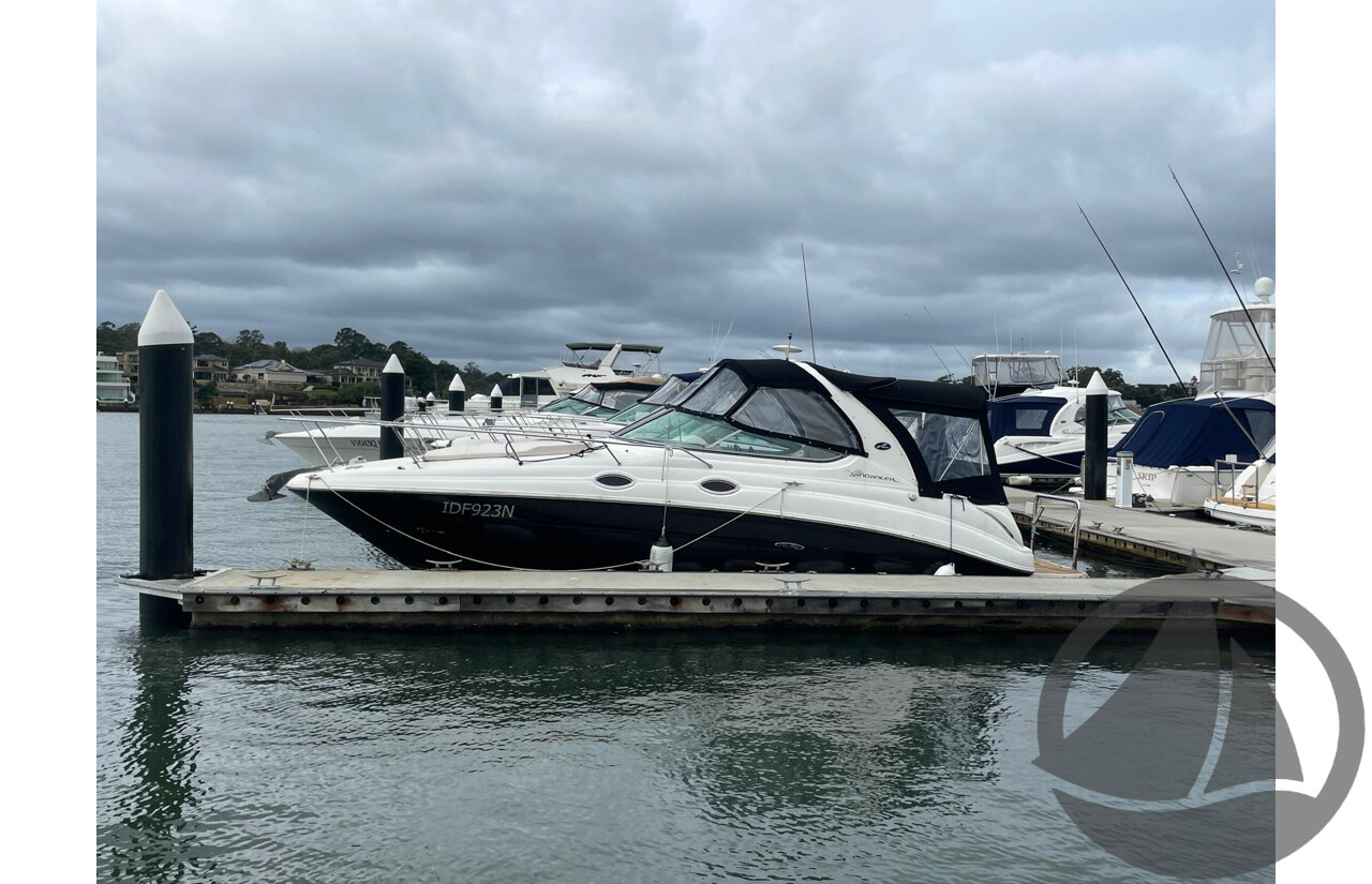 NO RESERVE - 2005 Searay 315 Sundancer, Twin 5.0L V8 MPi Mercruisers, 365hrs