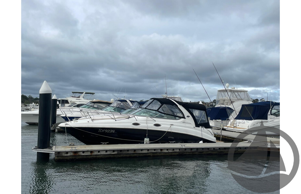 NO RESERVE - 2005 Searay 315 Sundancer, Twin 5.0L V8 MPi Mercruisers, 365hrs