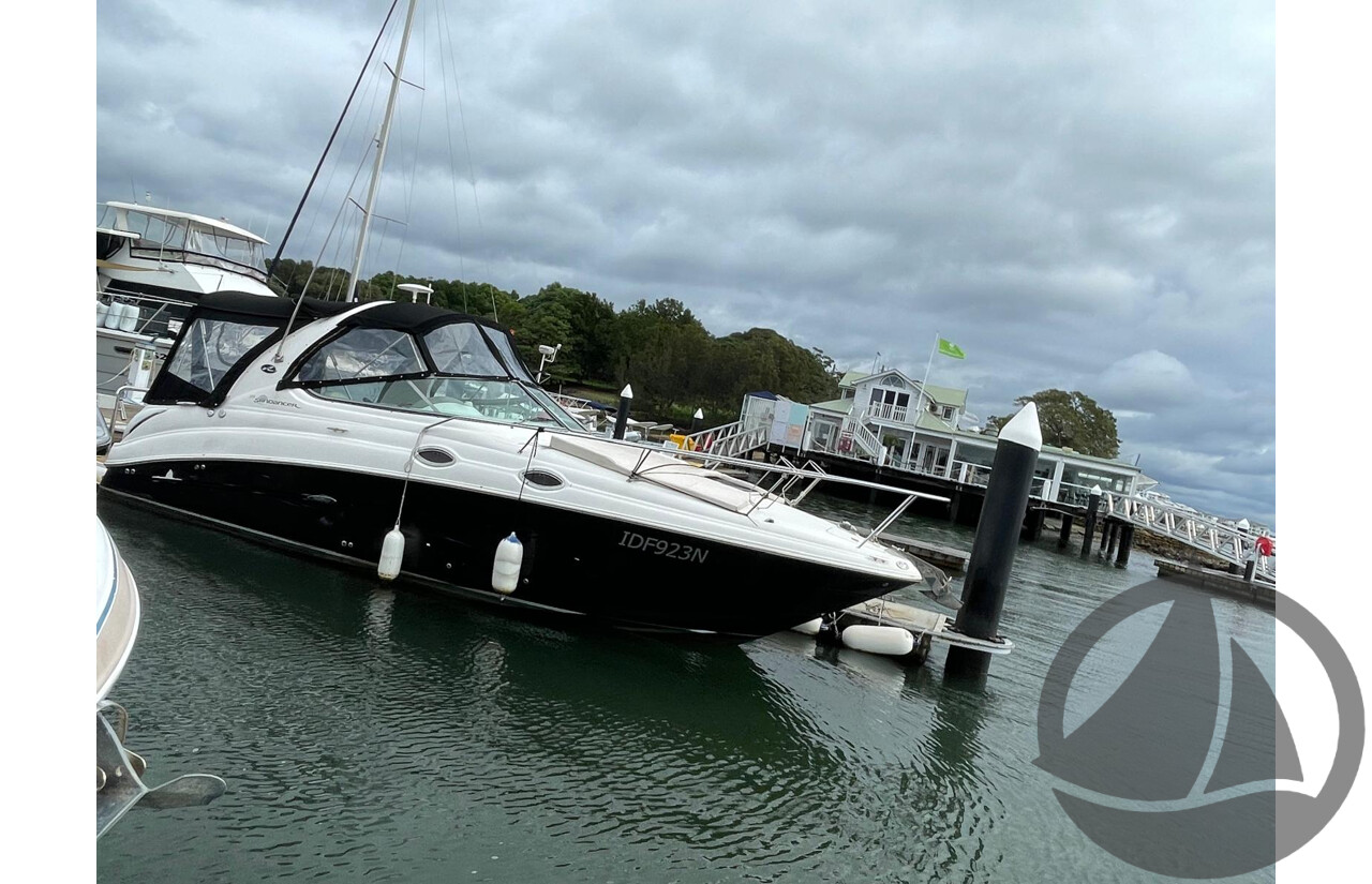 NO RESERVE - 2005 Searay 315 Sundancer, Twin 5.0L V8 MPi Mercruisers, 365hrs
