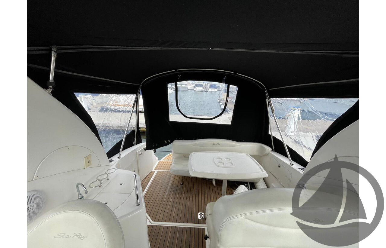 NO RESERVE - 2005 Searay 315 Sundancer, Twin 5.0L V8 MPi Mercruisers, 365hrs