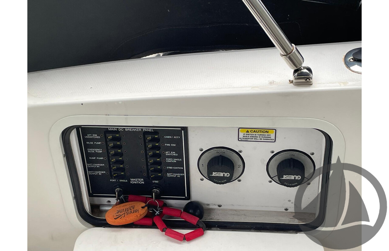 NO RESERVE - 2005 Searay 315 Sundancer, Twin 5.0L V8 MPi Mercruisers, 365hrs