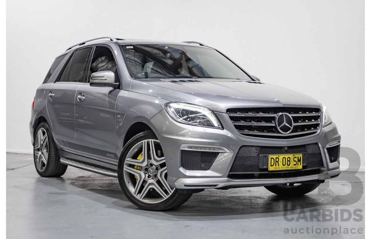 09/2014 Mercedes-Benz ML63 AMG (4x4) 166 MY14 4D Wagon Palladium Silver Twin Turbo 5.5L