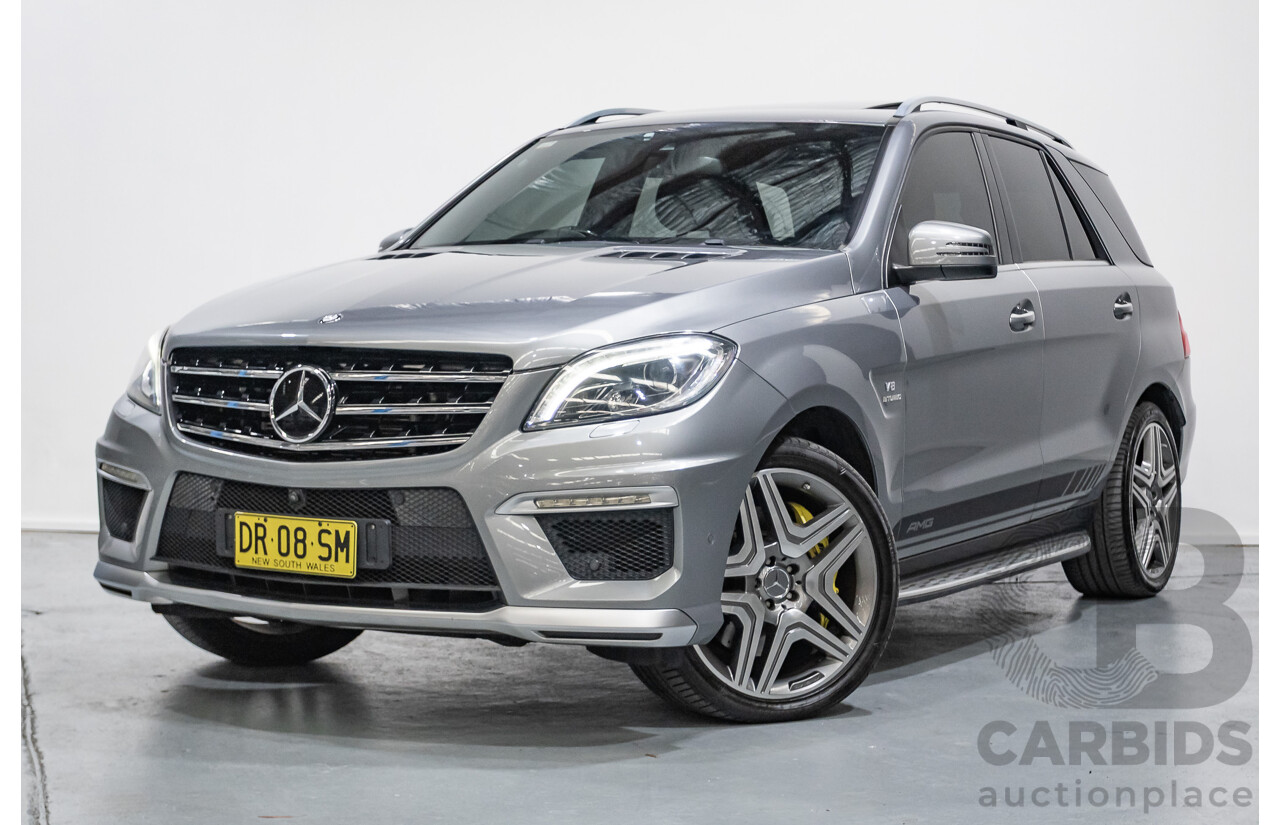 09/2014 Mercedes-Benz ML63 AMG (4x4) 166 MY14 4D Wagon Palladium Silver Twin Turbo 5.5L
