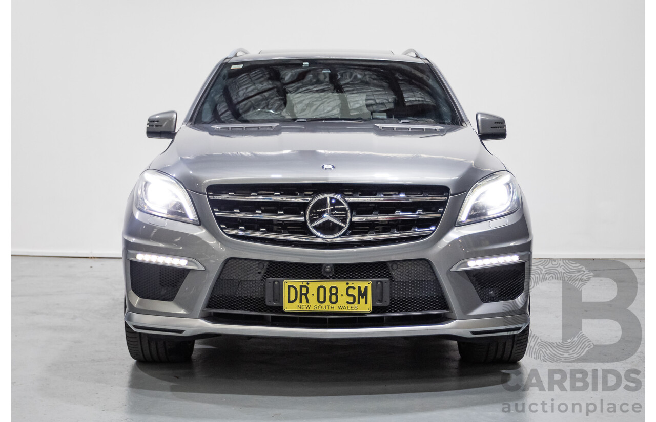 09/2014 Mercedes-Benz ML63 AMG (4x4) 166 MY14 4D Wagon Palladium Silver Twin Turbo 5.5L