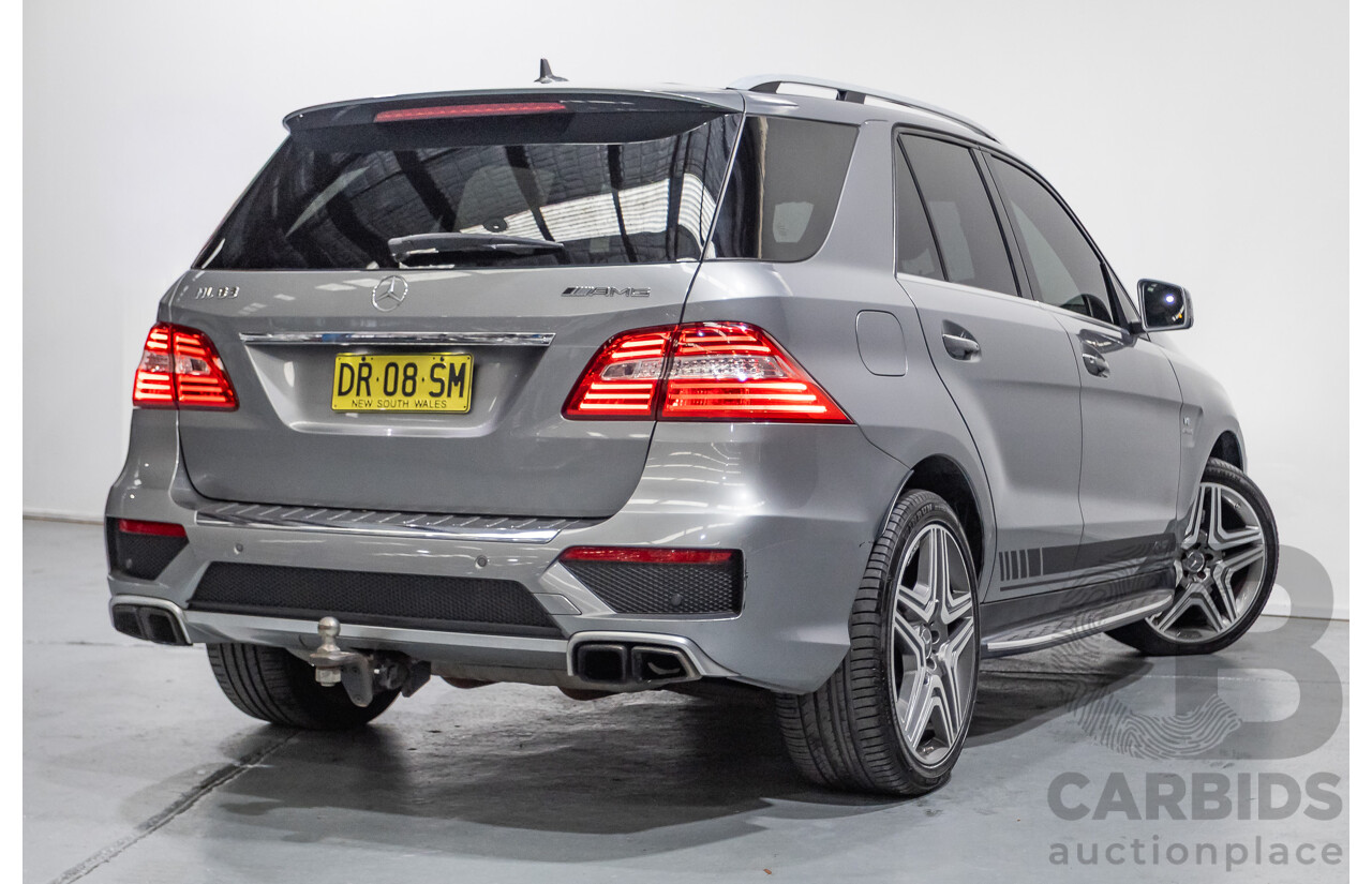 09/2014 Mercedes-Benz ML63 AMG (4x4) 166 MY14 4D Wagon Palladium Silver Twin Turbo 5.5L