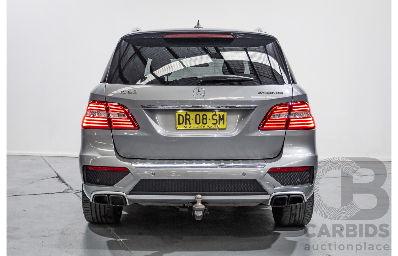 09/2014 Mercedes-Benz ML63 AMG (4x4) 166 MY14 4D Wagon Palladium Silver Twin Turbo 5.5L