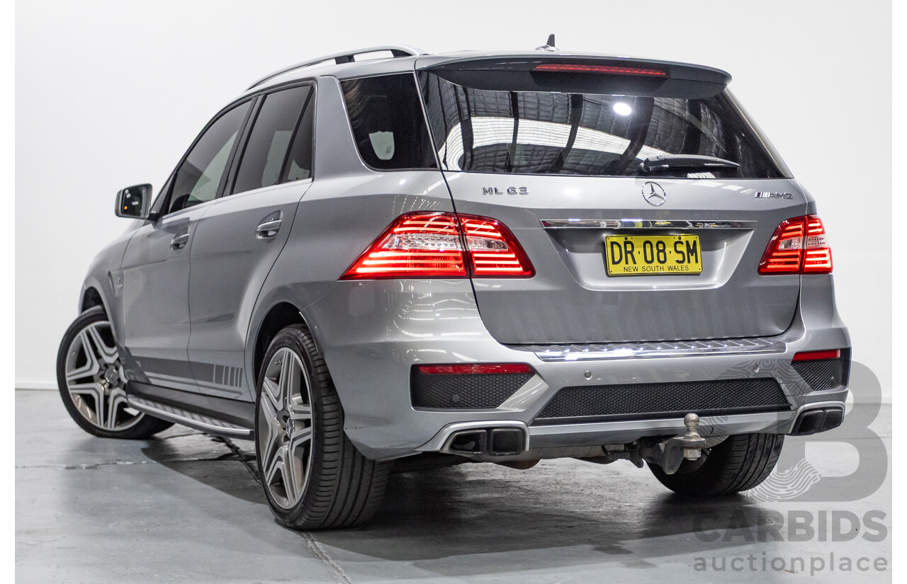 09/2014 Mercedes-Benz ML63 AMG (4x4) 166 MY14 4D Wagon Palladium Silver Twin Turbo 5.5L