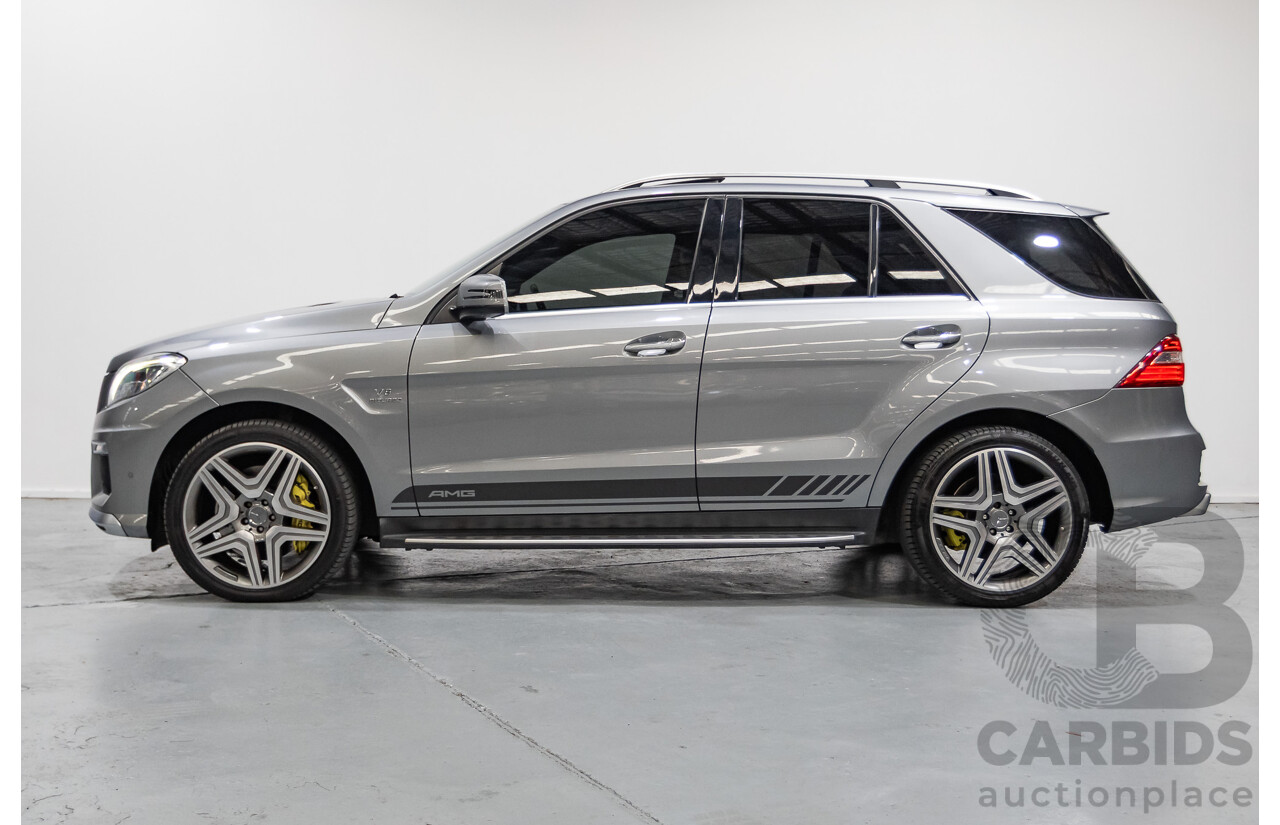 09/2014 Mercedes-Benz ML63 AMG (4x4) 166 MY14 4D Wagon Palladium Silver Twin Turbo 5.5L