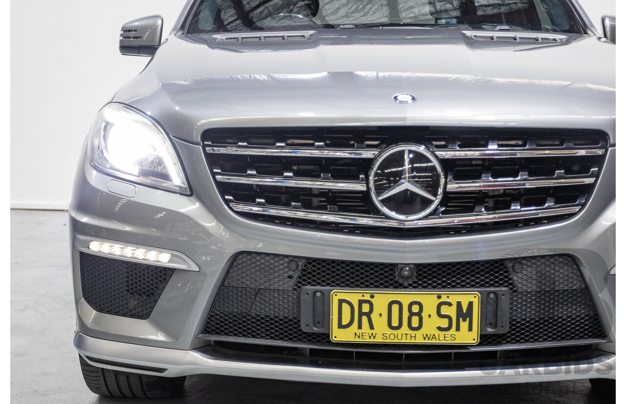 09/2014 Mercedes-Benz ML63 AMG (4x4) 166 MY14 4D Wagon Palladium Silver Twin Turbo 5.5L
