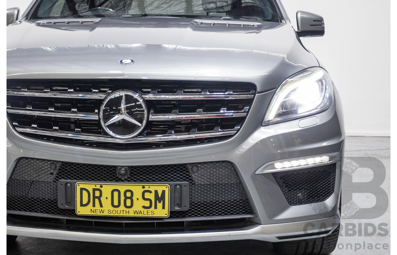 09/2014 Mercedes-Benz ML63 AMG (4x4) 166 MY14 4D Wagon Palladium Silver Twin Turbo 5.5L