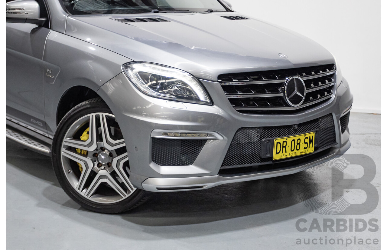09/2014 Mercedes-Benz ML63 AMG (4x4) 166 MY14 4D Wagon Palladium Silver Twin Turbo 5.5L