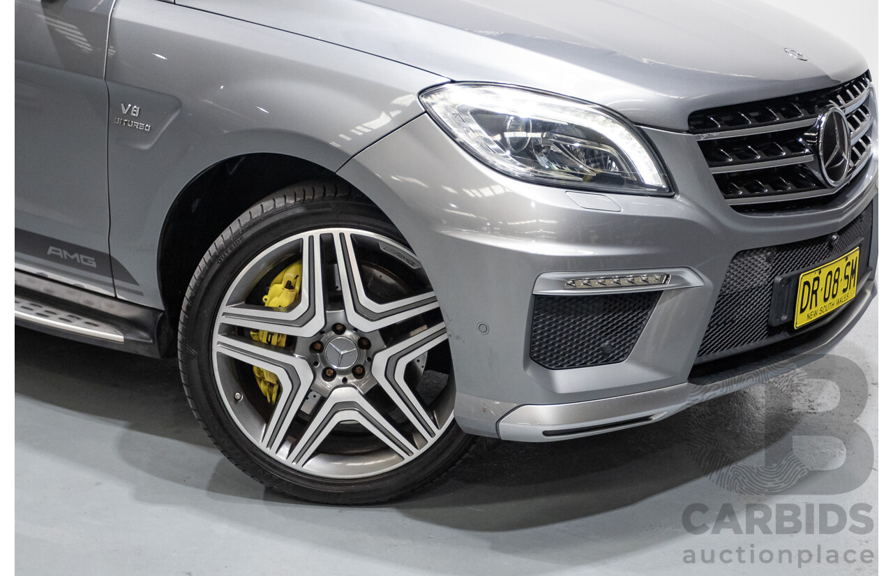 09/2014 Mercedes-Benz ML63 AMG (4x4) 166 MY14 4D Wagon Palladium Silver Twin Turbo 5.5L