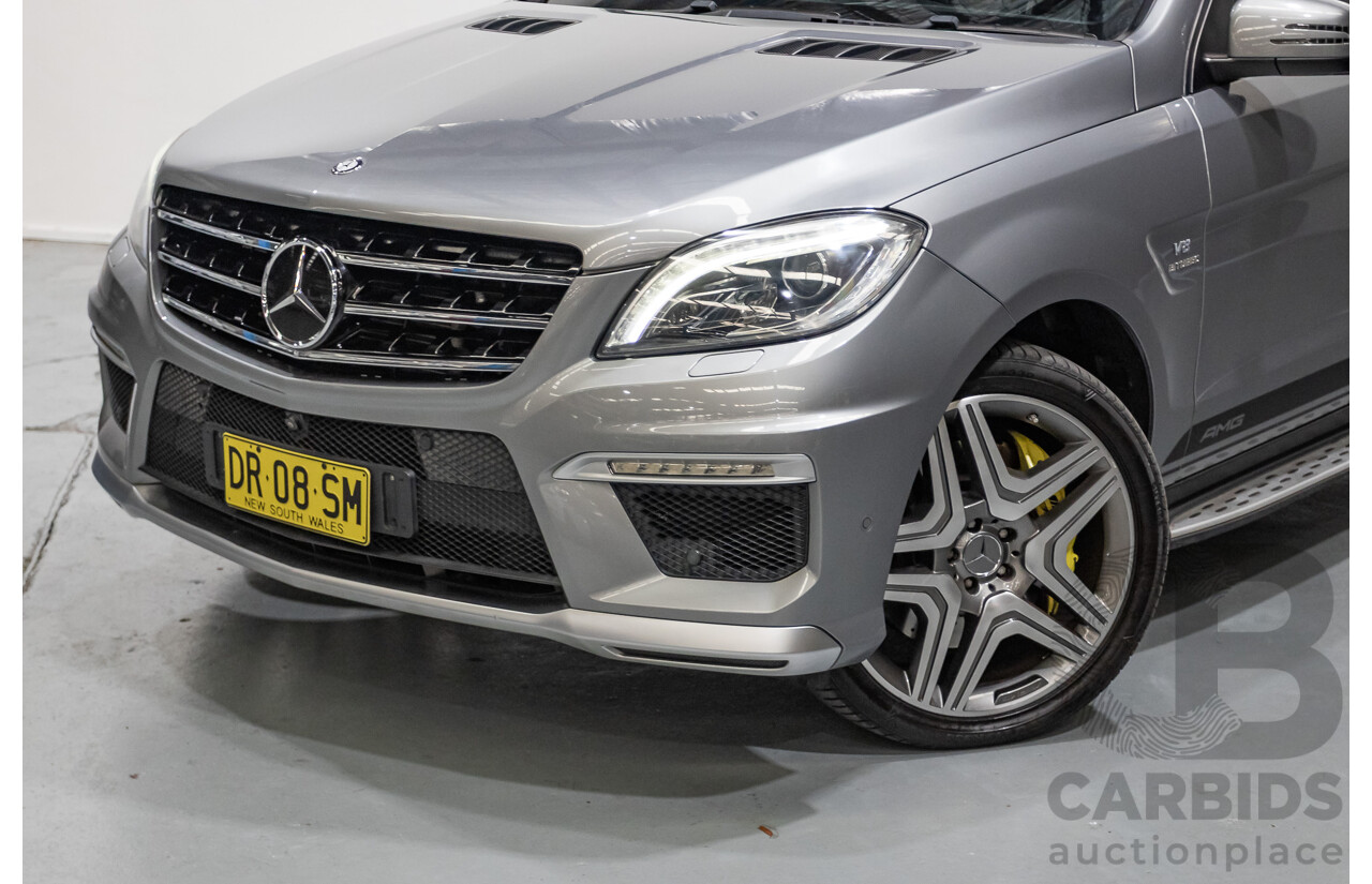 09/2014 Mercedes-Benz ML63 AMG (4x4) 166 MY14 4D Wagon Palladium Silver Twin Turbo 5.5L