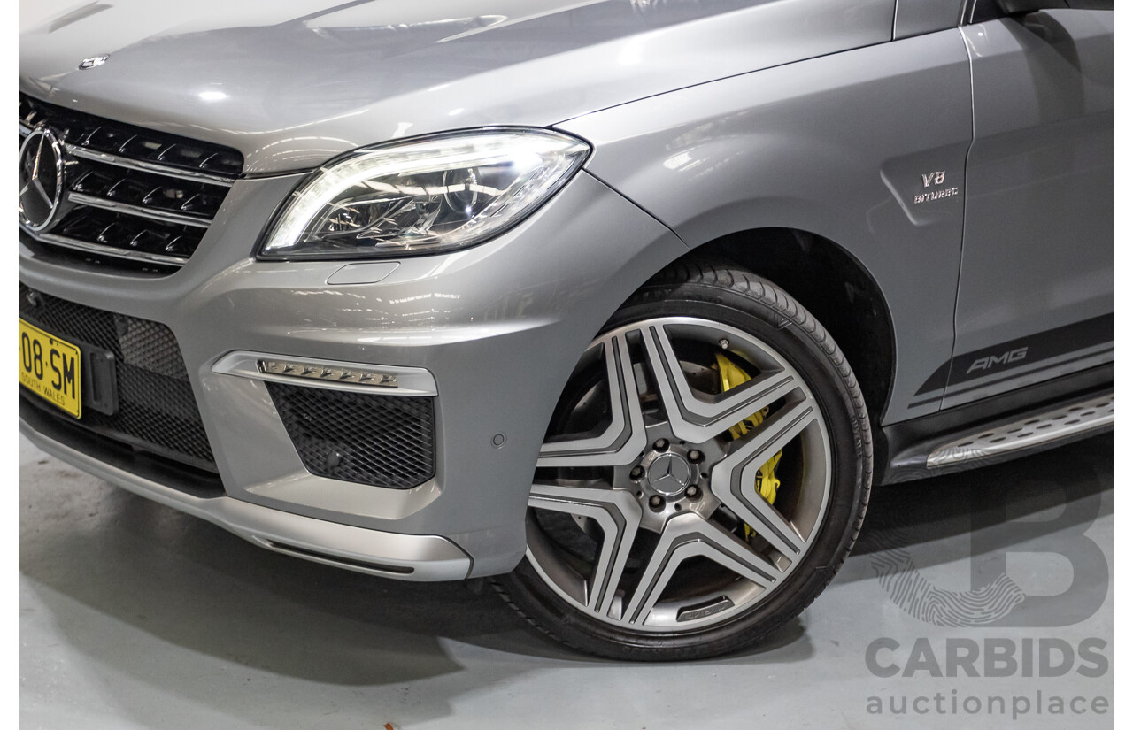 09/2014 Mercedes-Benz ML63 AMG (4x4) 166 MY14 4D Wagon Palladium Silver Twin Turbo 5.5L