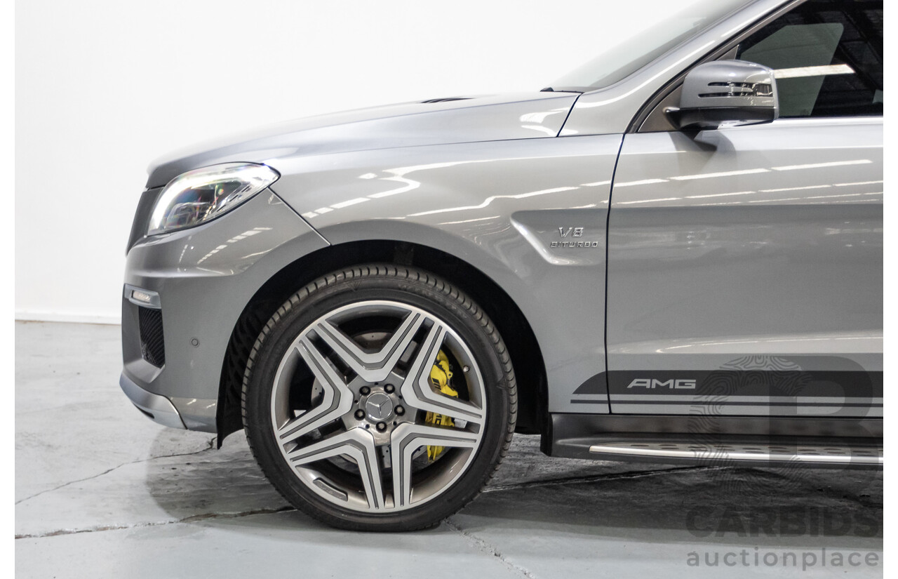 09/2014 Mercedes-Benz ML63 AMG (4x4) 166 MY14 4D Wagon Palladium Silver Twin Turbo 5.5L